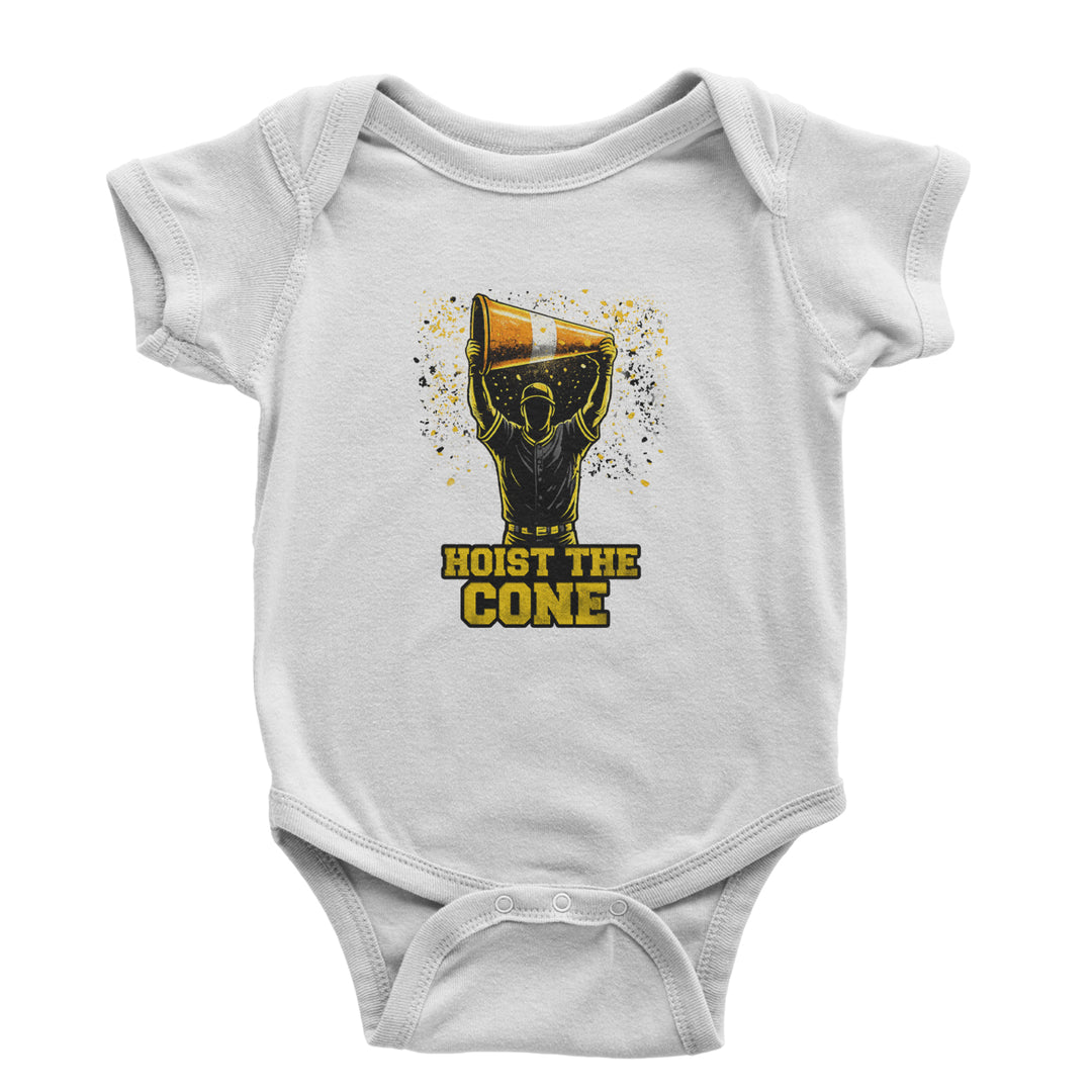 Hoist The Cone Pittsburgh Pride Infant One-Piece Romper Bodysuit Or Toddler T-shirt White
