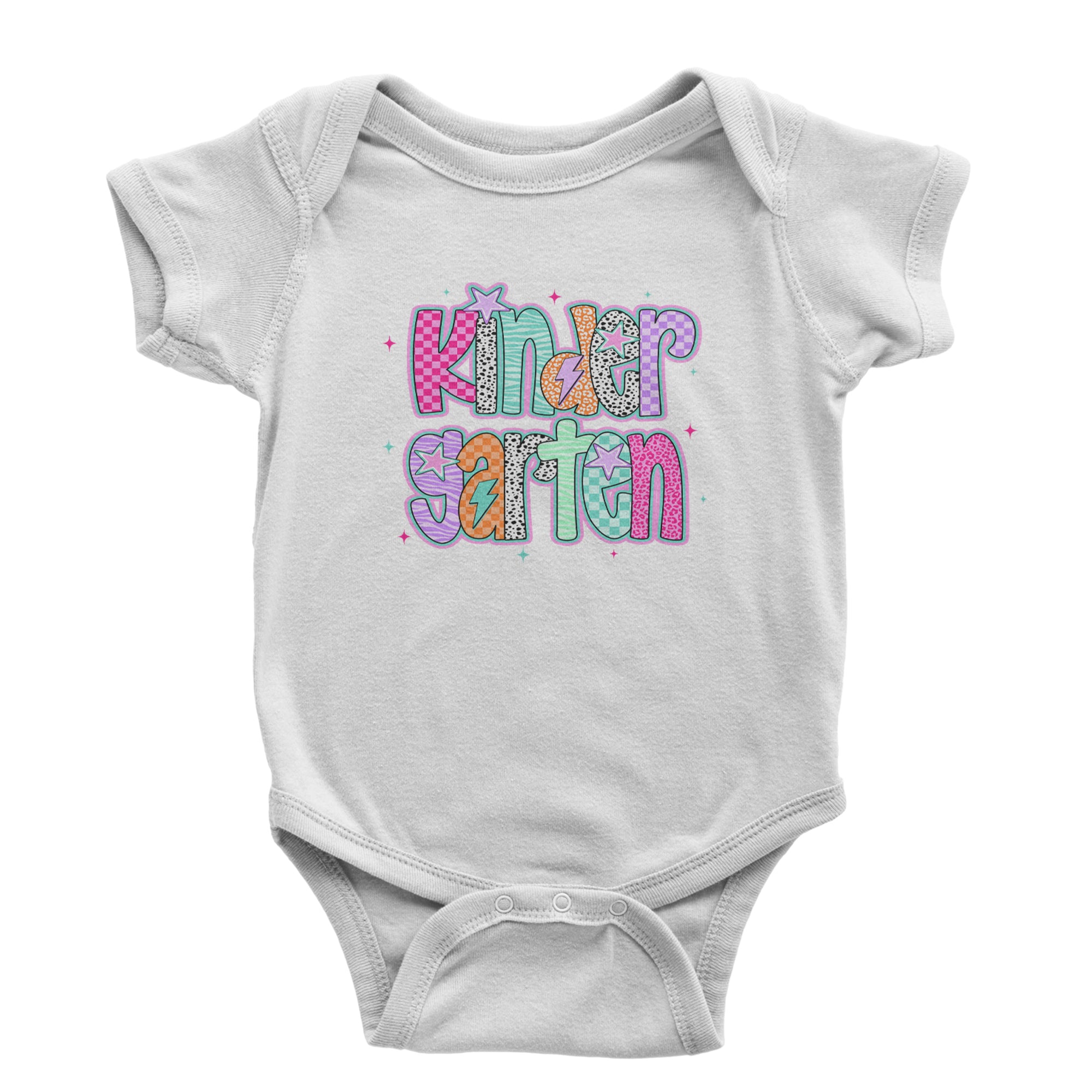 Kindergarten Cutie Colorful Back to School Infant One-Piece Romper Bodysuit Or Toddler T-shirt Black