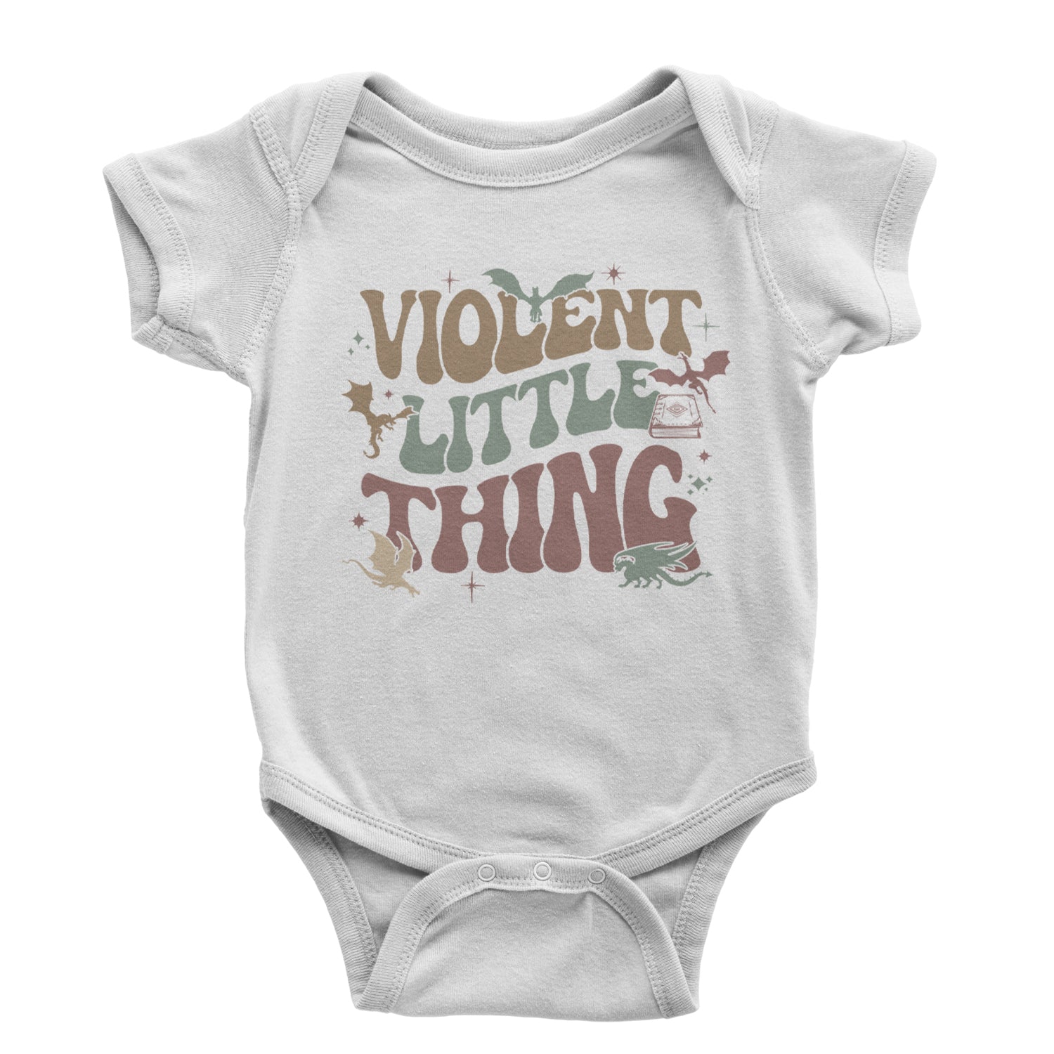 Violent Little Thing Dragon Infant One-Piece Romper Bodysuit Or Toddler T-shirt White