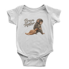 Punch Brave Together Stuffed Animal Infant One-Piece Romper Bodysuit Or Toddler T-shirt White
