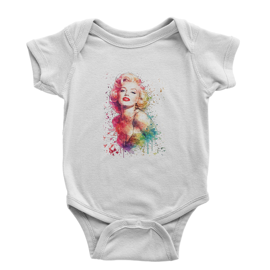 Mrs. Monroe Watercolors Bombshell Infant One-Piece Romper Bodysuit Or Toddler T-shirt White