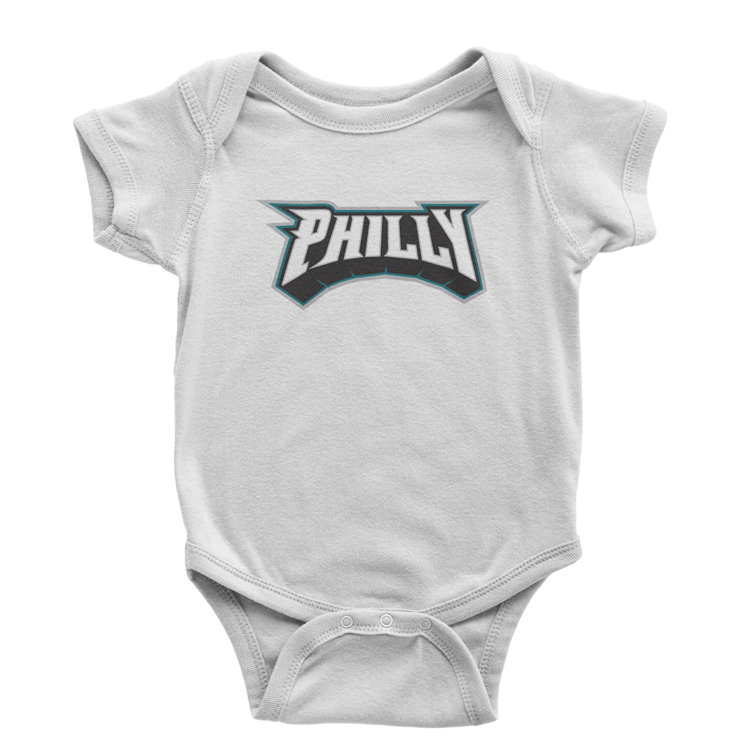 Philly Bold Block Throwback Infant One-Piece Romper Bodysuit Or Toddler T-shirt White