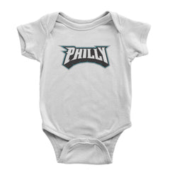 Philly Bold Block Throwback Infant One-Piece Romper Bodysuit Or Toddler T-shirt White