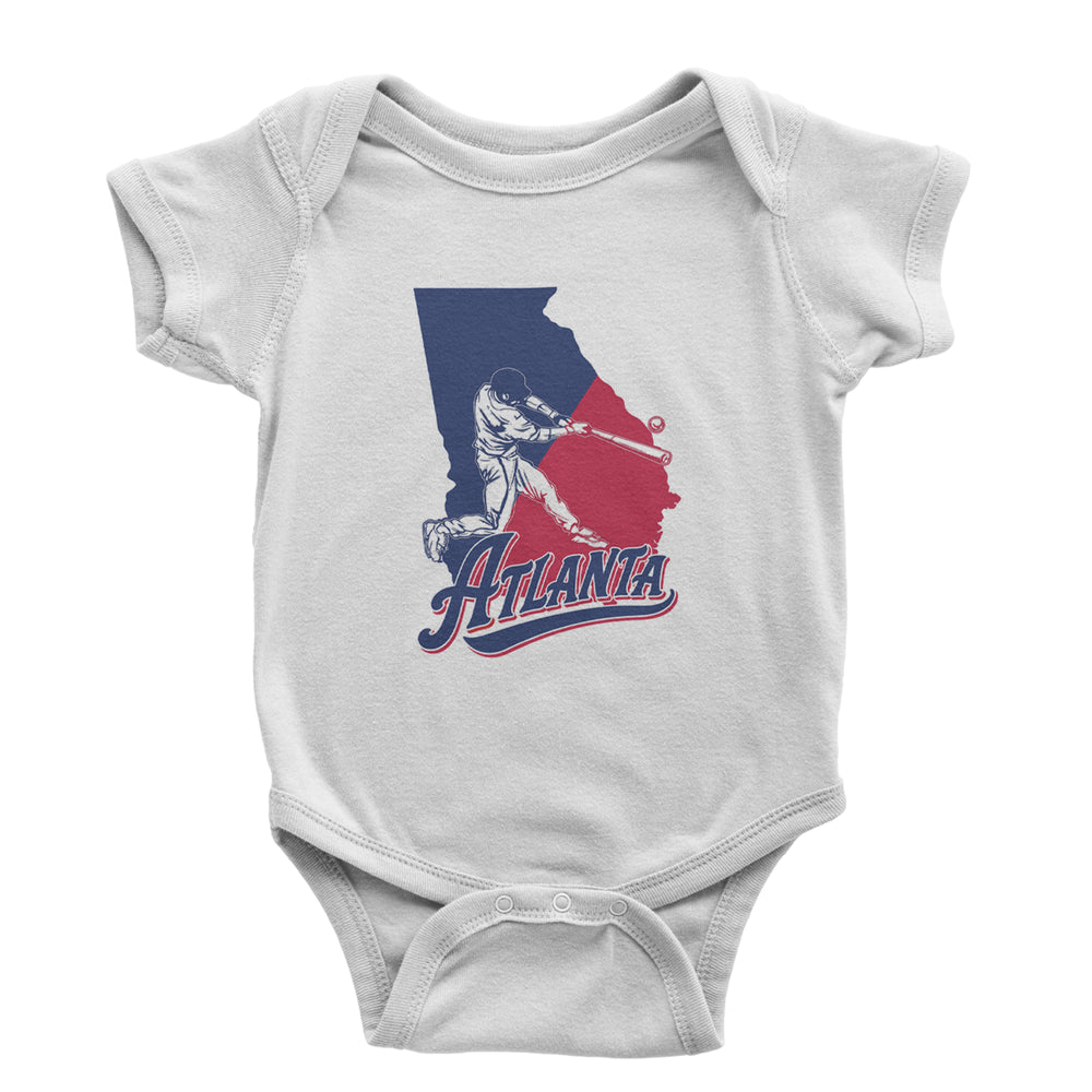 Atlanta Georgia Batter Up Infant One-Piece Romper Bodysuit Or Toddler T-shirt White