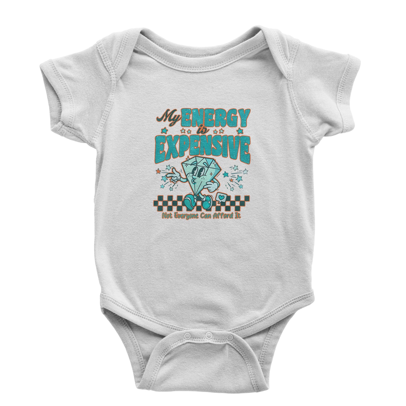 Diamond My Energy Is Expensive Infant One-Piece Romper Bodysuit Or Toddler T-shirt Black