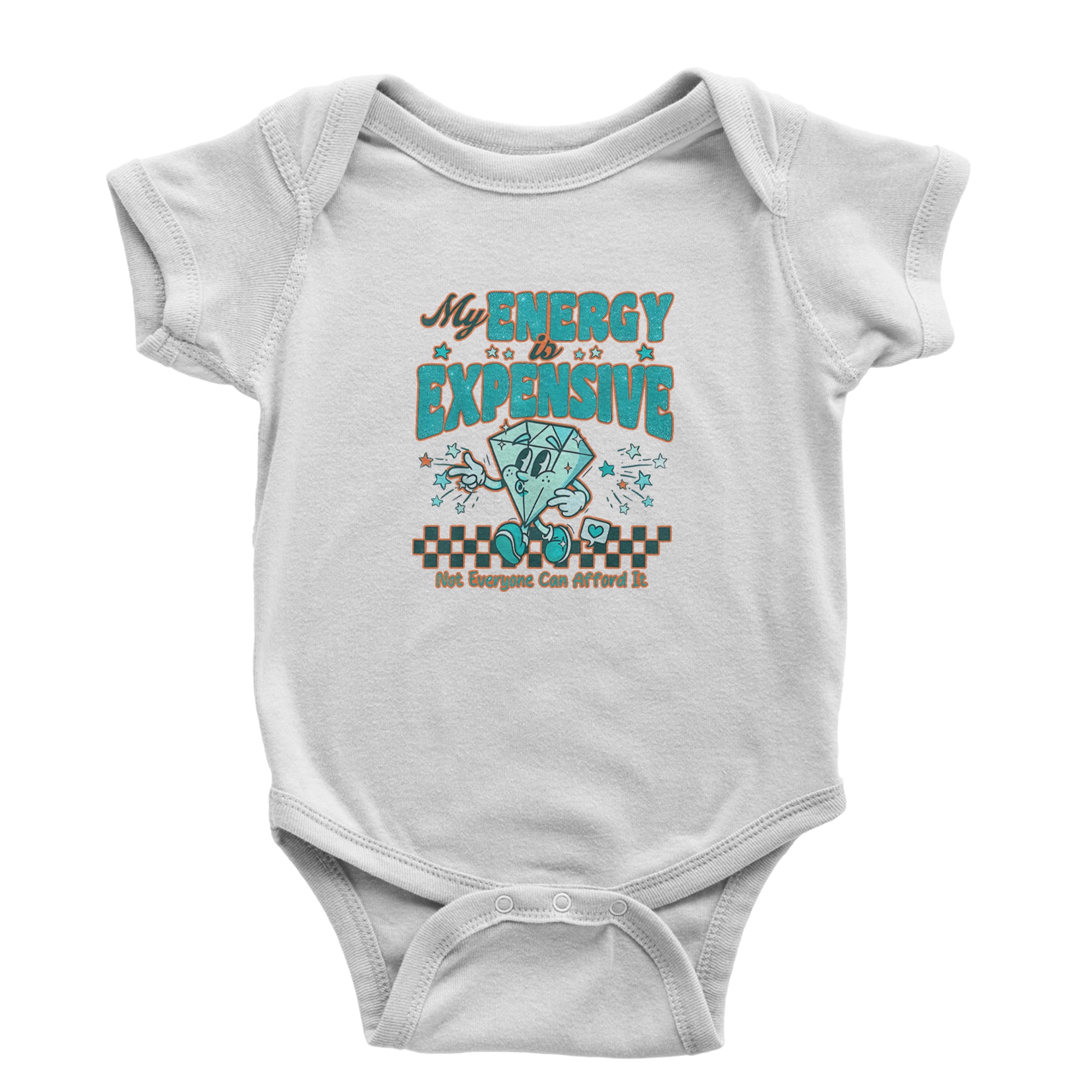 Diamond My Energy Is Expensive Infant One-Piece Romper Bodysuit Or Toddler T-shirt Black