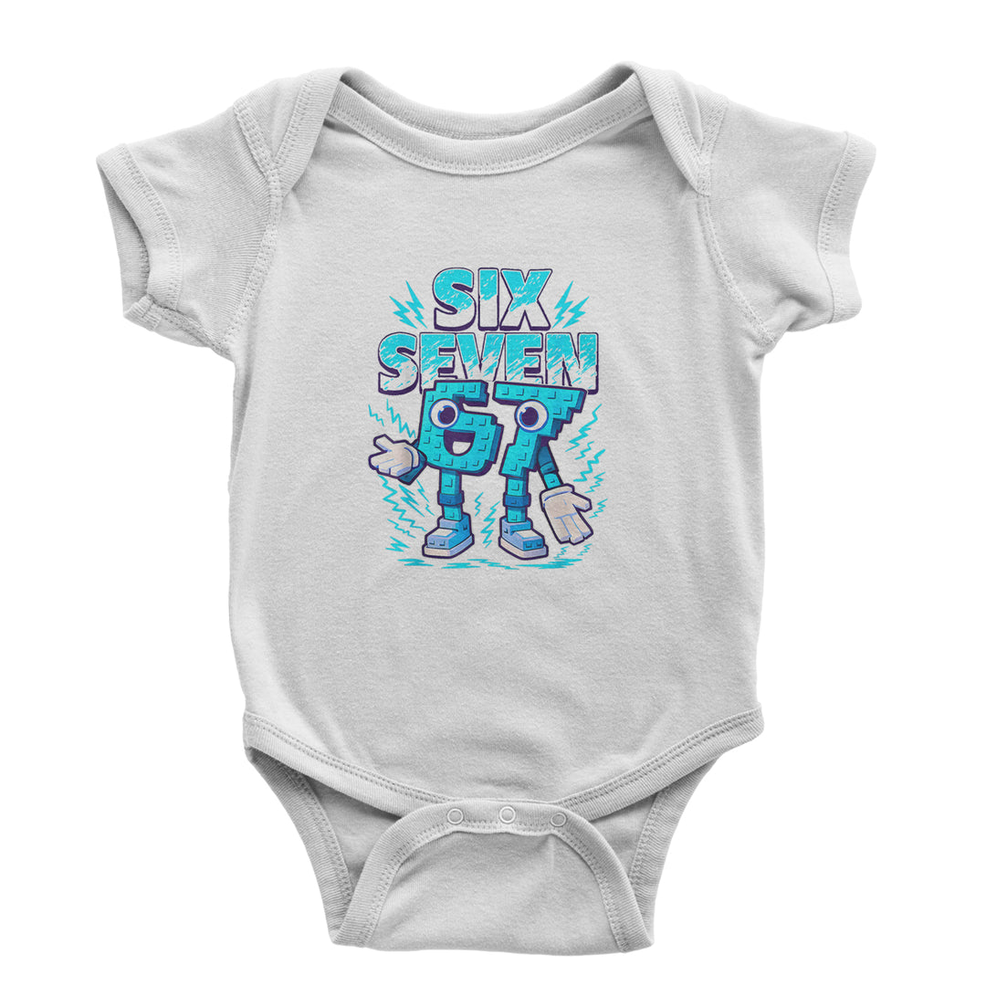 67 Brainrot Meme Slang Infant One-Piece Romper Bodysuit Or Toddler T-shirt White