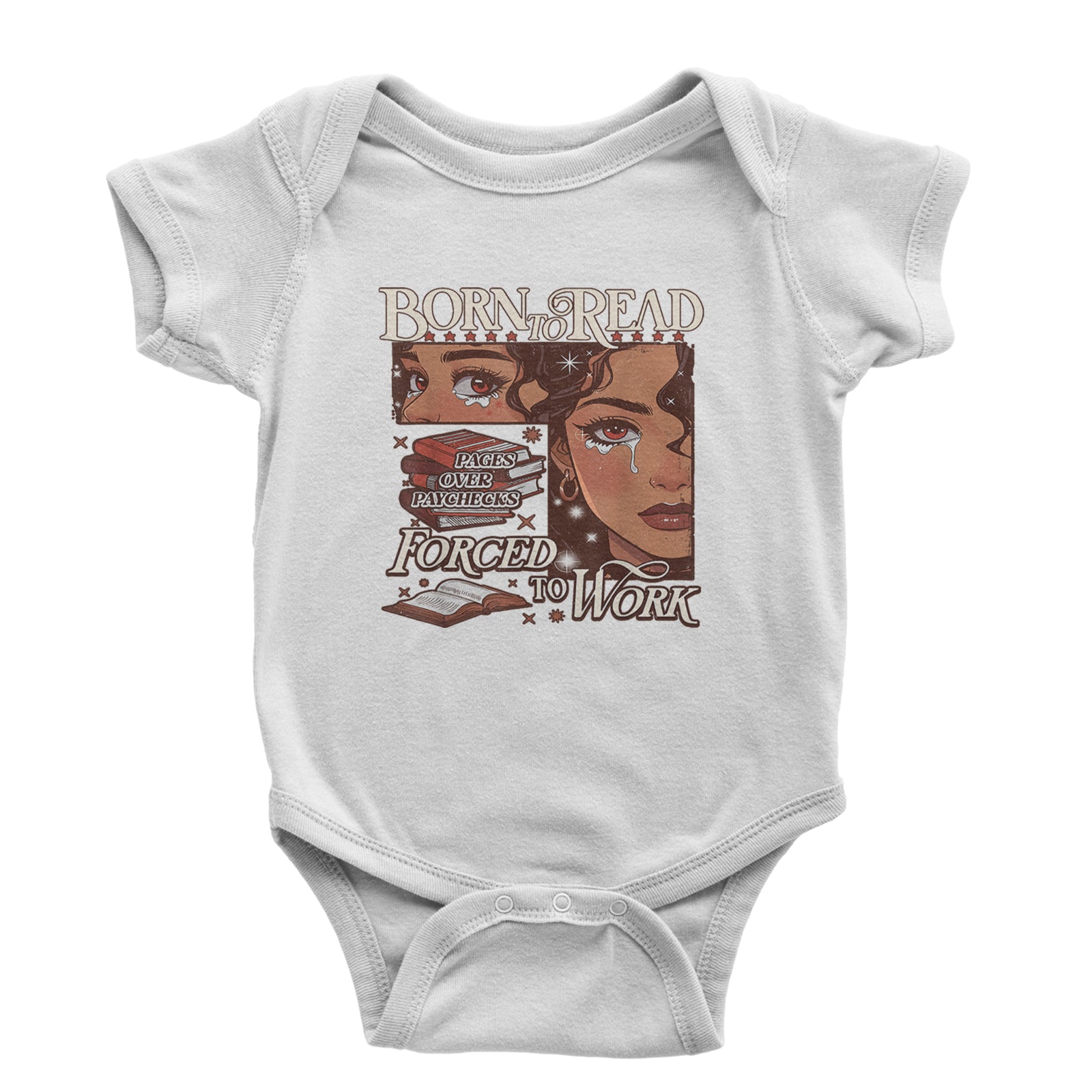 Born To Read Pages Over Paychecks Infant One-Piece Romper Bodysuit Or Toddler T-shirt Black