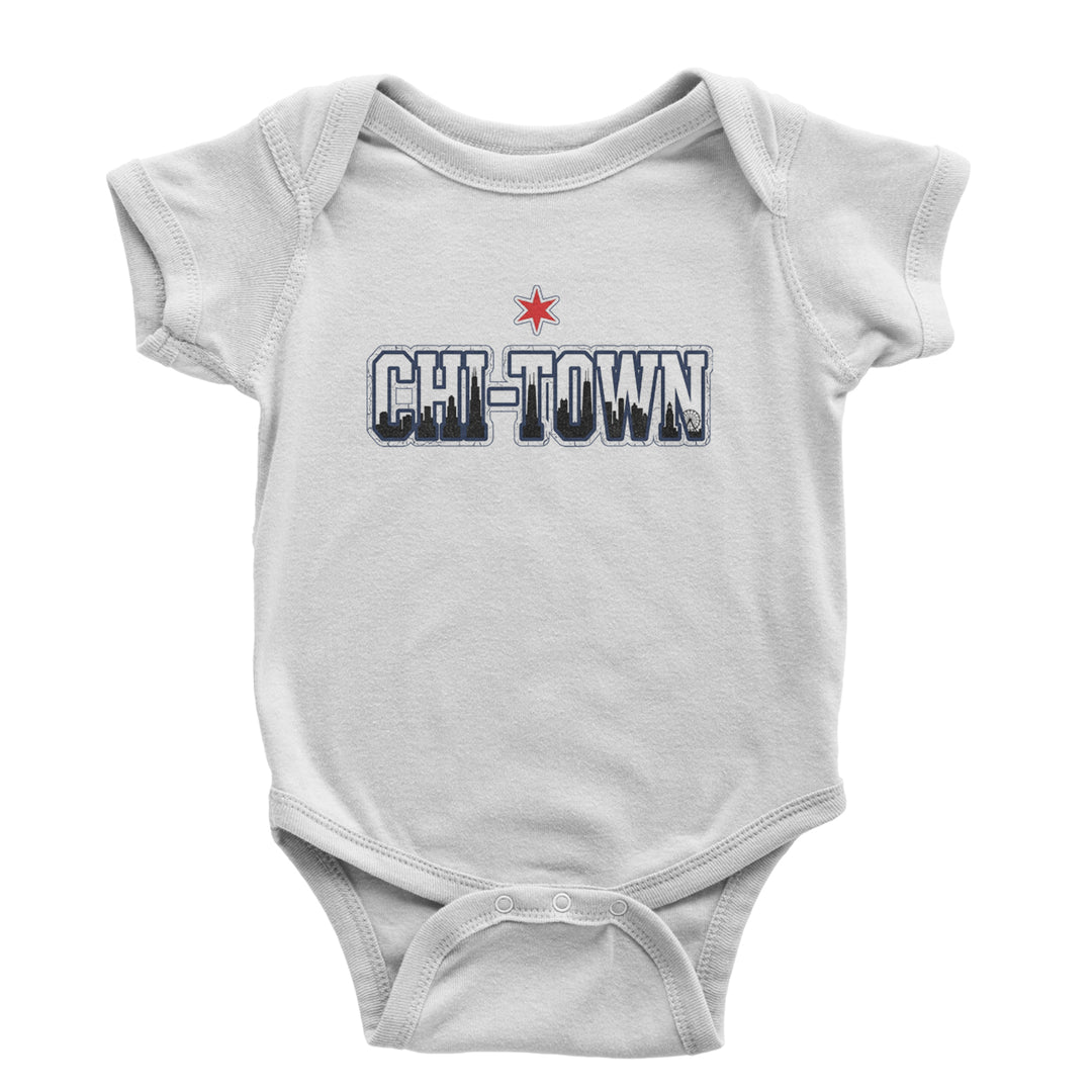 Chicago Chi-Town City Pride Infant One-Piece Romper Bodysuit Or Toddler T-shirt White
