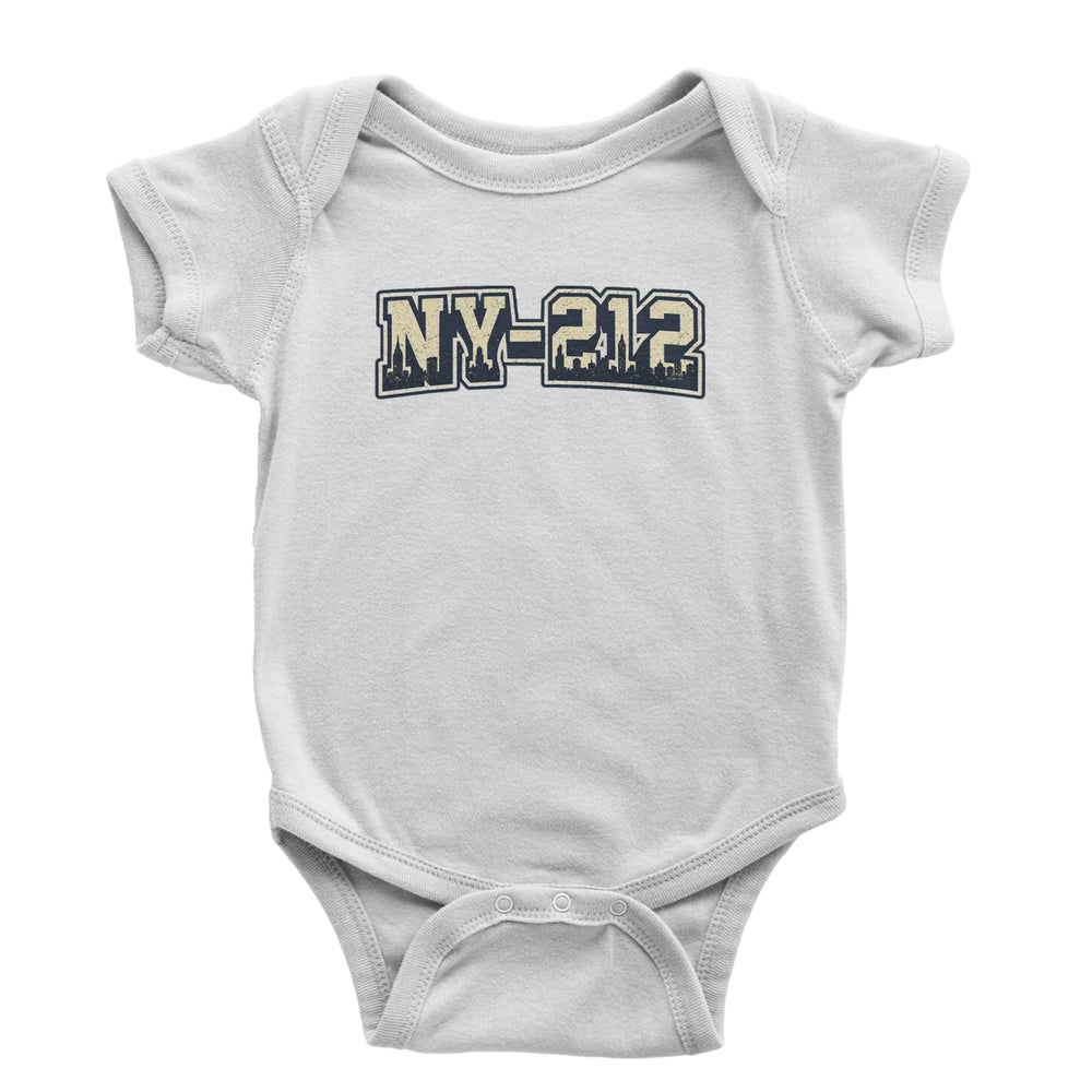 New York City 212 Area Code Skyline  Infant One-Piece Romper Bodysuit Or Toddler T-shirt White