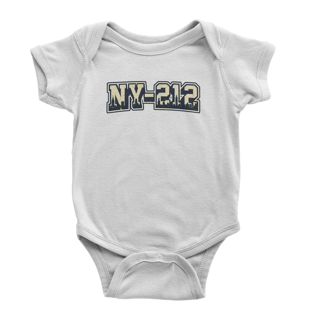 New York City 212 Area Code Skyline  Infant One-Piece Romper Bodysuit Or Toddler T-shirt White