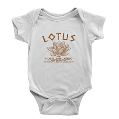 Lotus Hotel and Casino graphic on Infant Baby Rib Bodysuit and Toddler Cotton Jersey T-Shirt