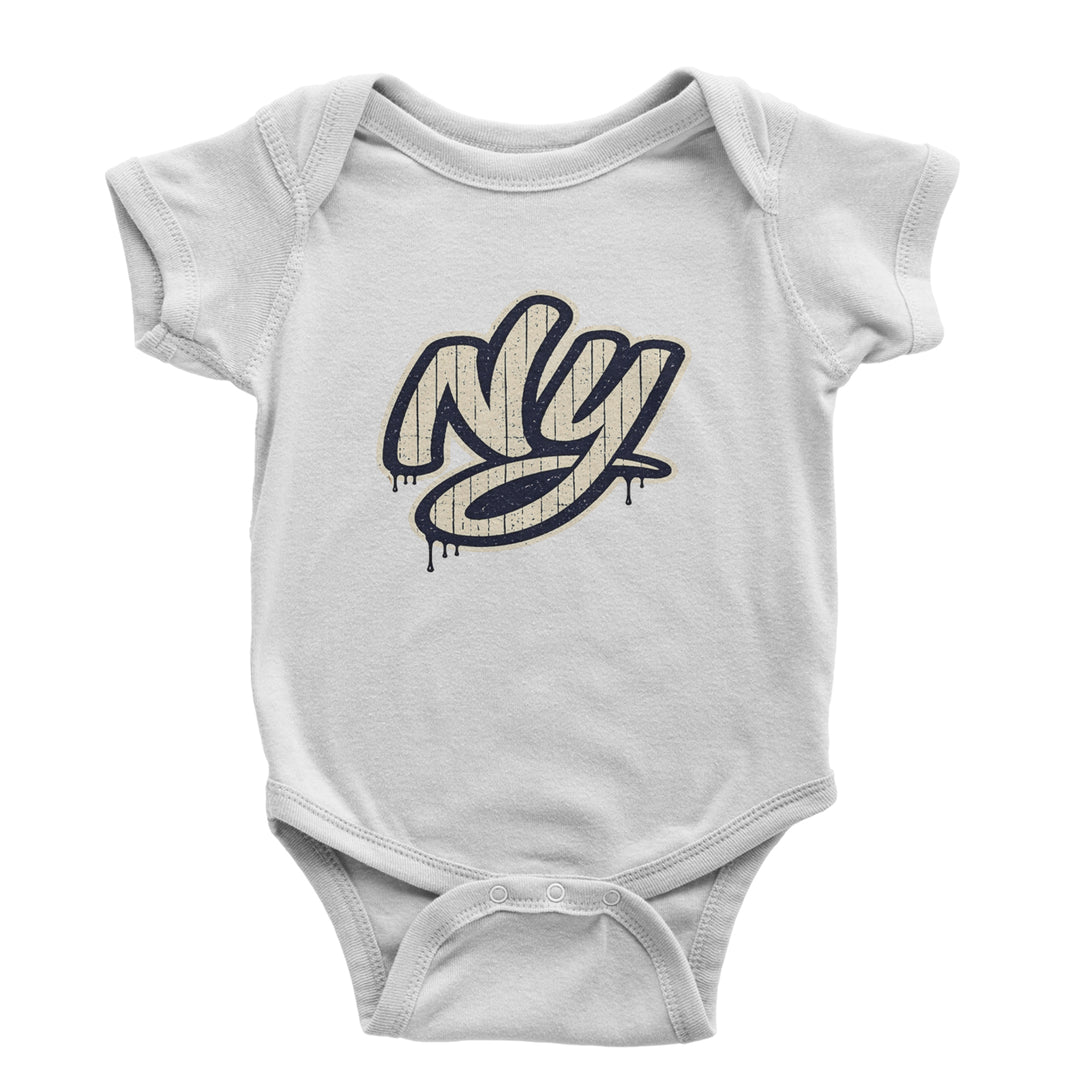 NYC New York City Grunge Street Infant One-Piece Romper Bodysuit Or Toddler T-shirt White