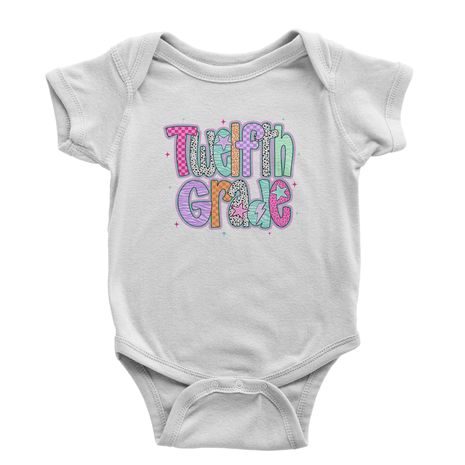 Senior Year Colorful Back to School Infant One-Piece Romper Bodysuit Or Toddler T-shirt Black