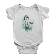 Mrs. Herpburn Iconic Watercolors Infant One-Piece Romper Bodysuit Or Toddler T-shirt White
