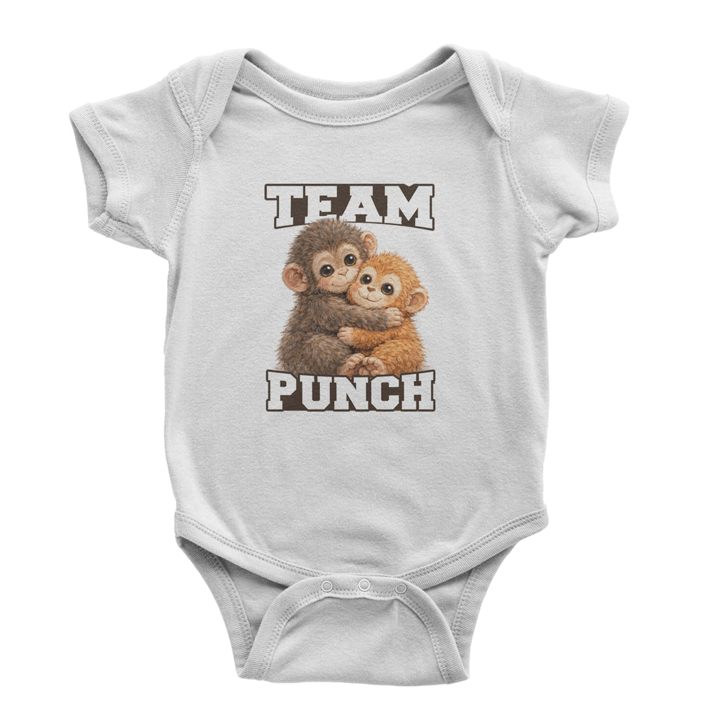Team Punch Panchi-kun Monkey Infant One-Piece Romper Bodysuit Or Toddler T-shirt White