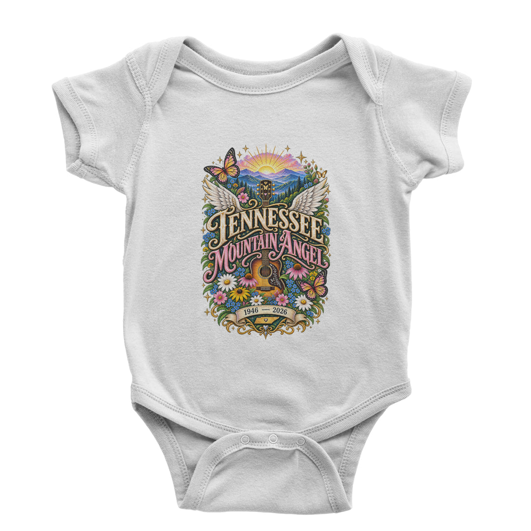 Tennessee Mountain Angel Wings Dolly Infant One-Piece Romper Bodysuit Or Toddler T-shirt White