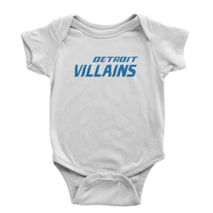 Detroit Villains Grit Football Infant One-Piece Romper Bodysuit Or Toddler T-shirt White