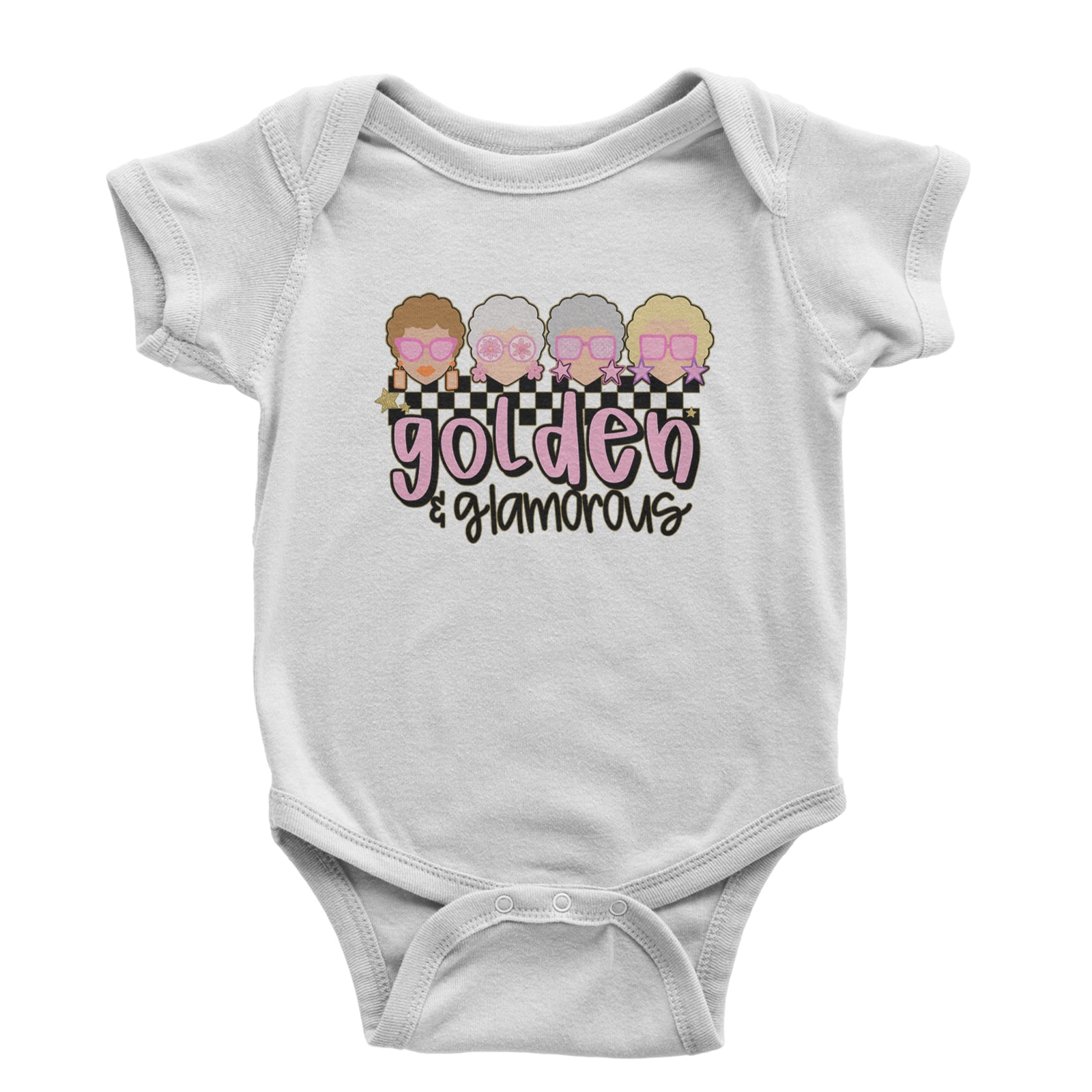 Golden And Glamorous Golden Girls Infant One-Piece Romper Bodysuit Or Toddler T-shirt Black