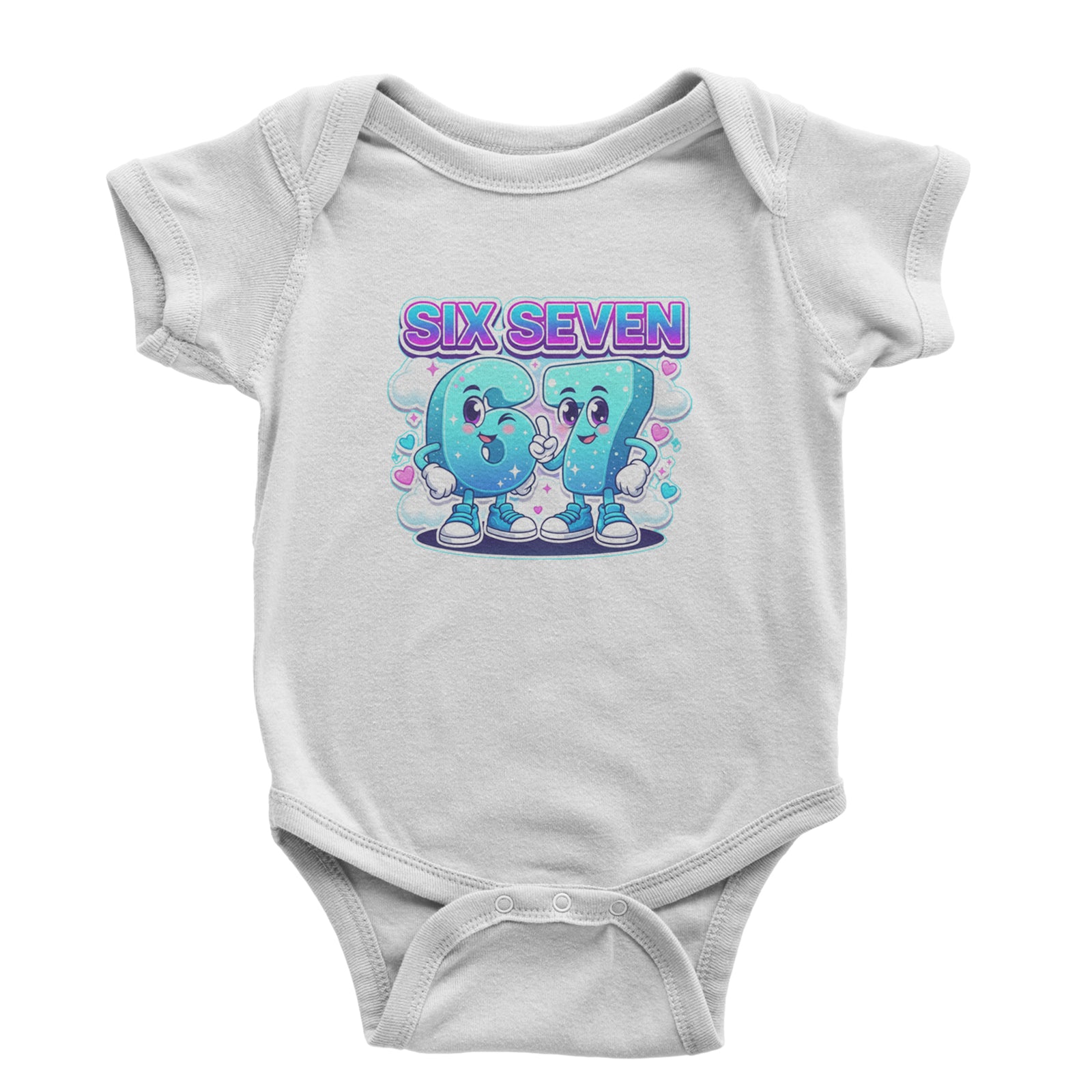 67 Six Seven Meme Kawaii Cloud Infant One-Piece Romper Bodysuit Or Toddler T-shirt Black