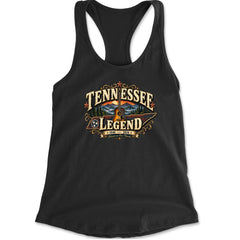 Tennessee Legend Country Music Dolly Racerback Tank Top for Women Black