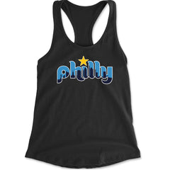 Skyline Philly Philadelphia Racerback Tank Top for Women Black