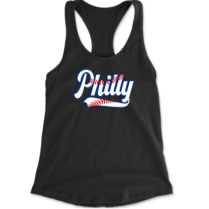 Philly Baseball Stitching Racerback Tank Top for Women