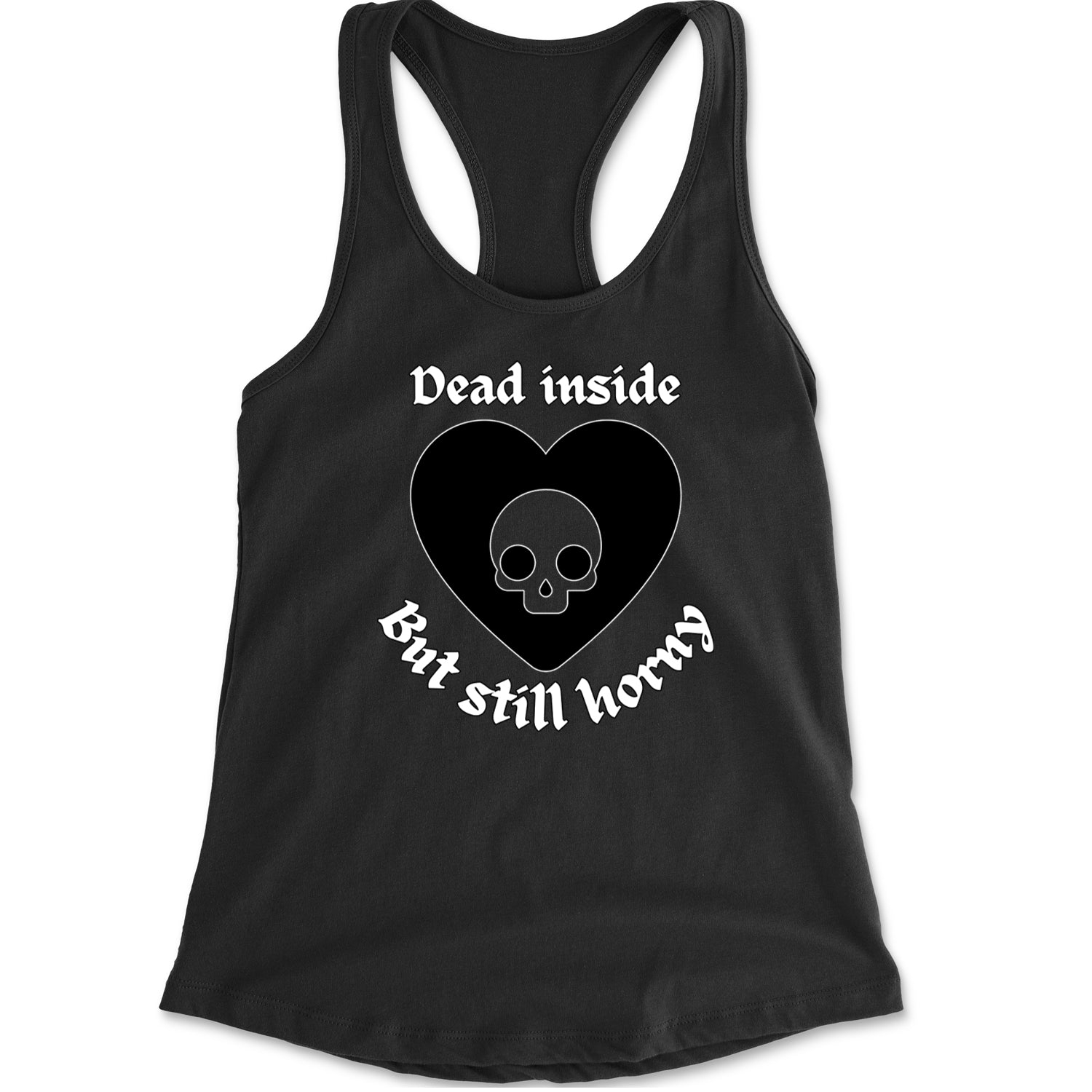 Dead Inside But Still Horny Skull Romantasy Racerback Tank Top for Women Cotton Candy