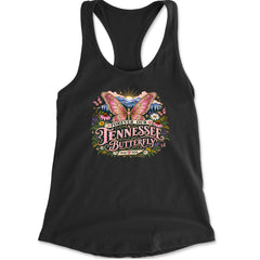 Forever Our Tennessee Butterfly Dolly Racerback Tank Top for Women Black
