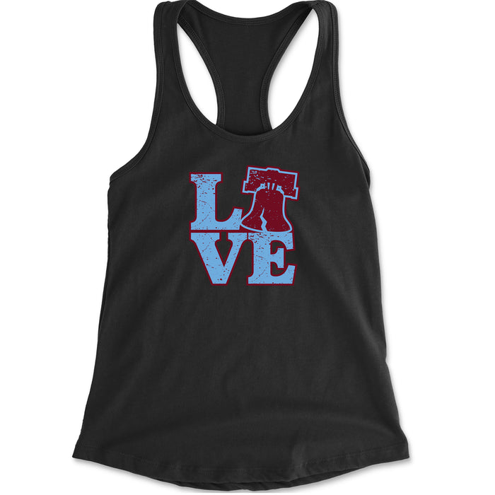 Love Philly Liberty Bell Racerback Tank Top for Women