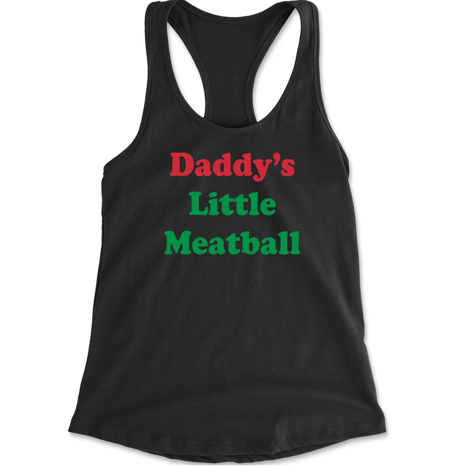 Daddy's Little Meatball Love Island Racerback Tank Top for Women Black