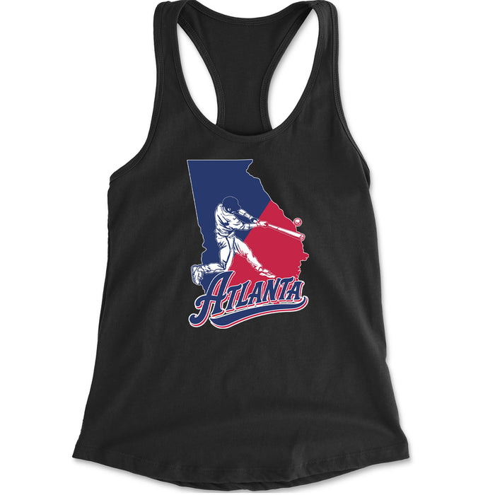 Atlanta Georgia Batter Up Racerback Tank Top for Women