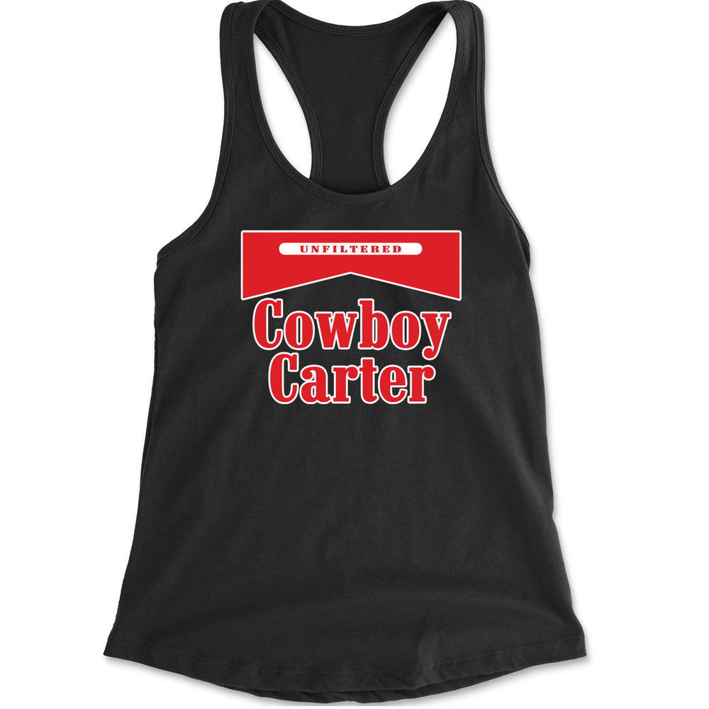 Cowboy Karter Country Act Two Racerback Tank Top for Women Black