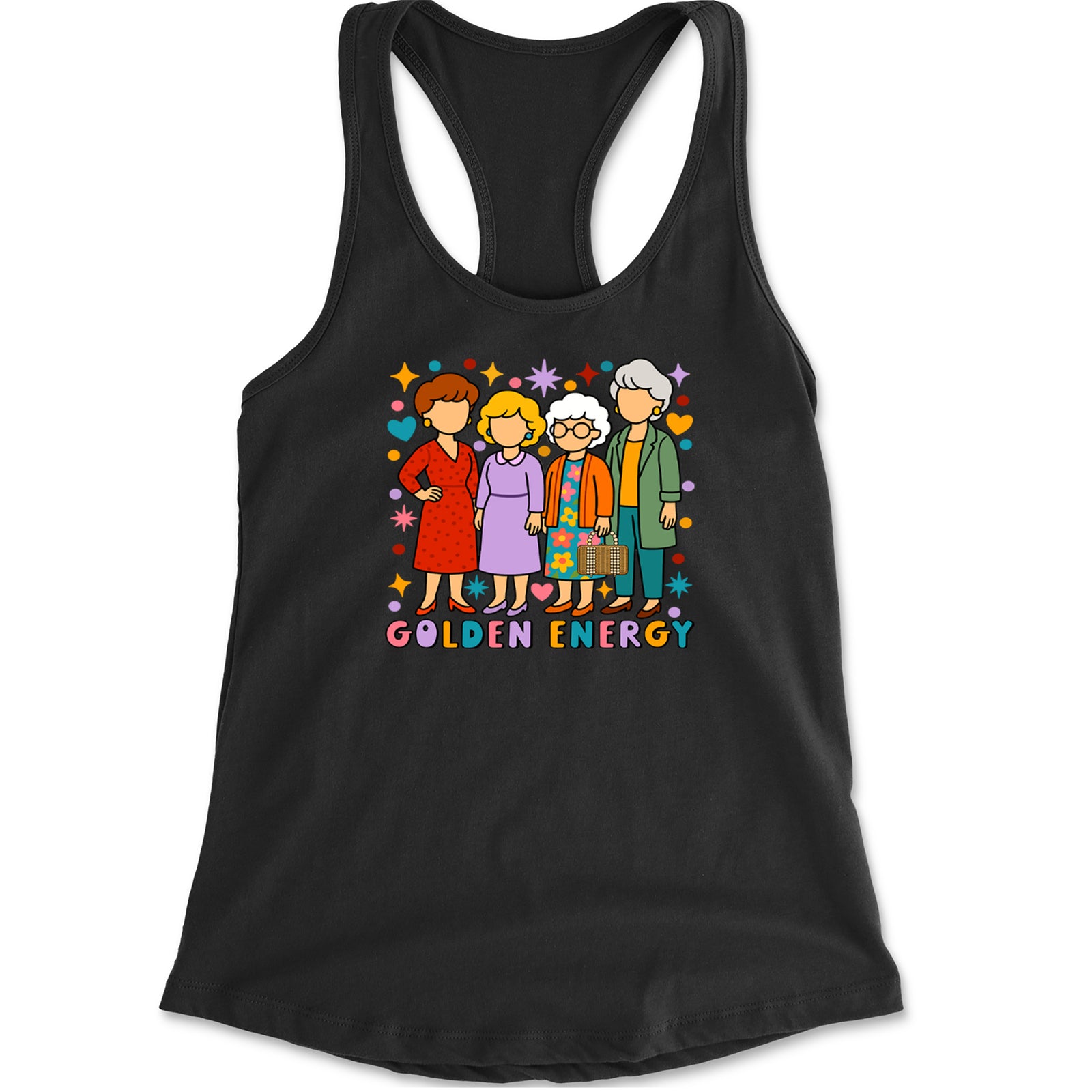 Golden Forever Golden Girls Racerback Tank Top for Women Black