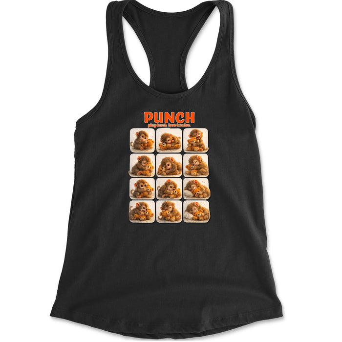 Punch Play Hard Love Harder Racerback Tank Top for Women