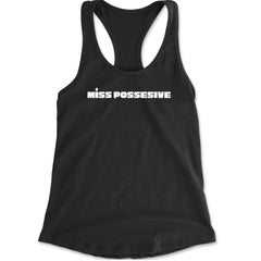 Miss Possessive Music Racerback Tank Top for Women Black