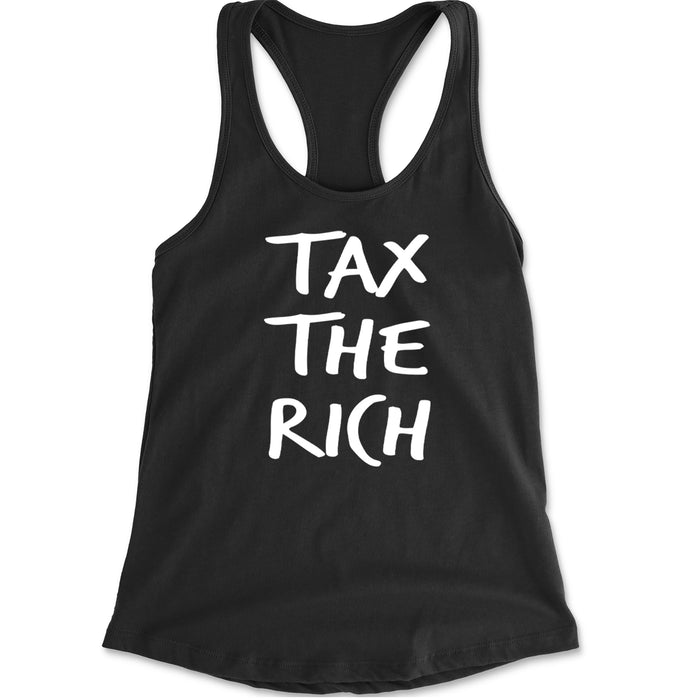 Tax the Rich Protest Wealth Inequality Racerback Tank Top for Women
