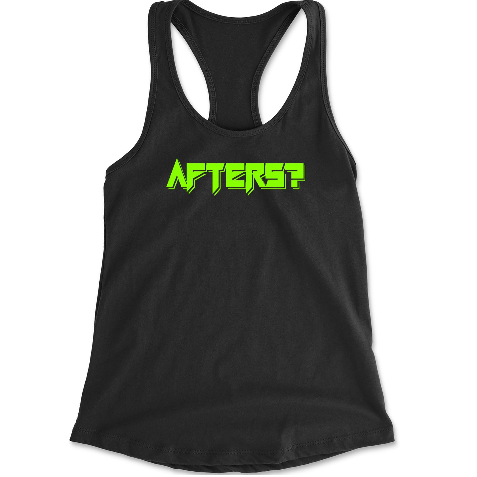 Afters After Party Rhythm Club Rave EDM Racerback Tank Top for Women Black