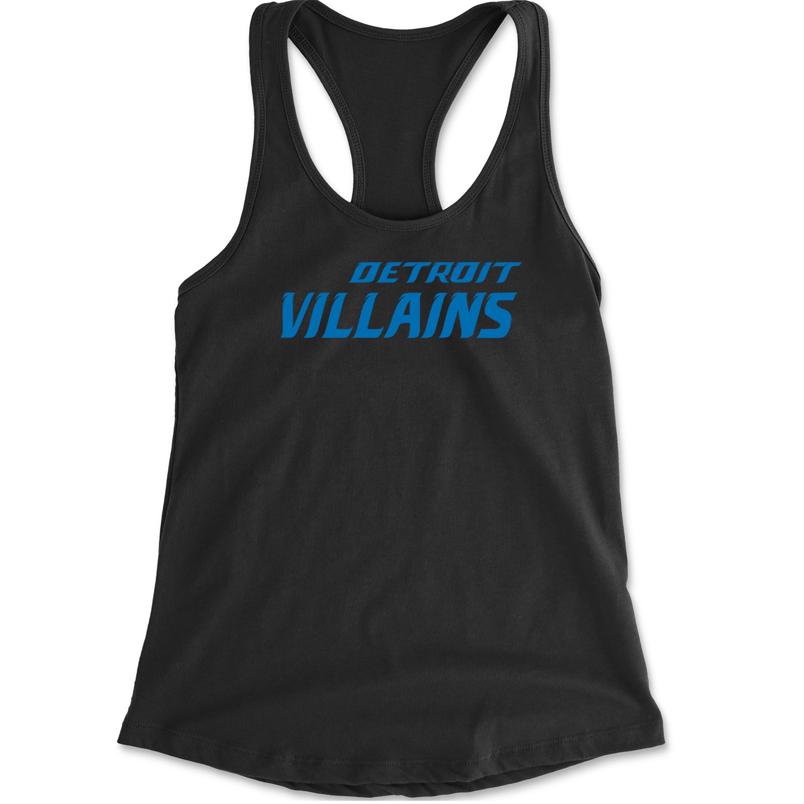 Detroit Villains Grit Football Racerback Tank Top for Women Black