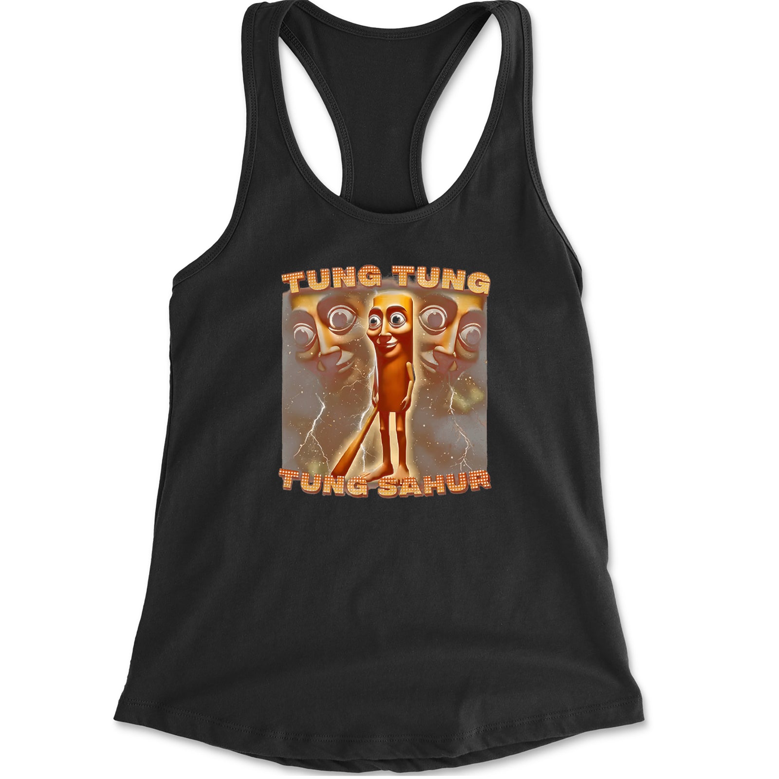 Tung Tung Tung Sahur Enforcer Racerback Tank Top for Women Black