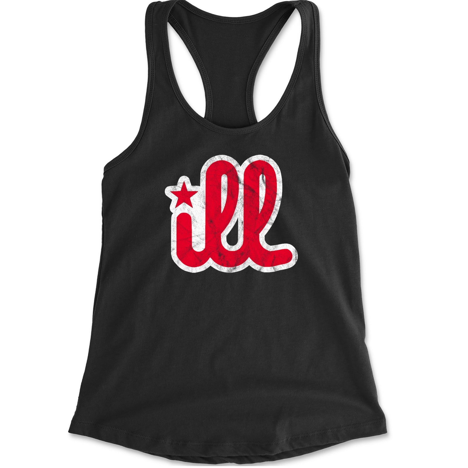 ILL Vintage It's A Philly Thing Racerback Tank Top for Women Navy Blue