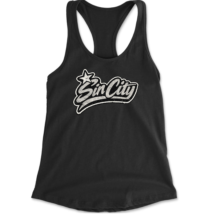 Sin City Vegas Retro Vintage Racerback Tank Top for Women