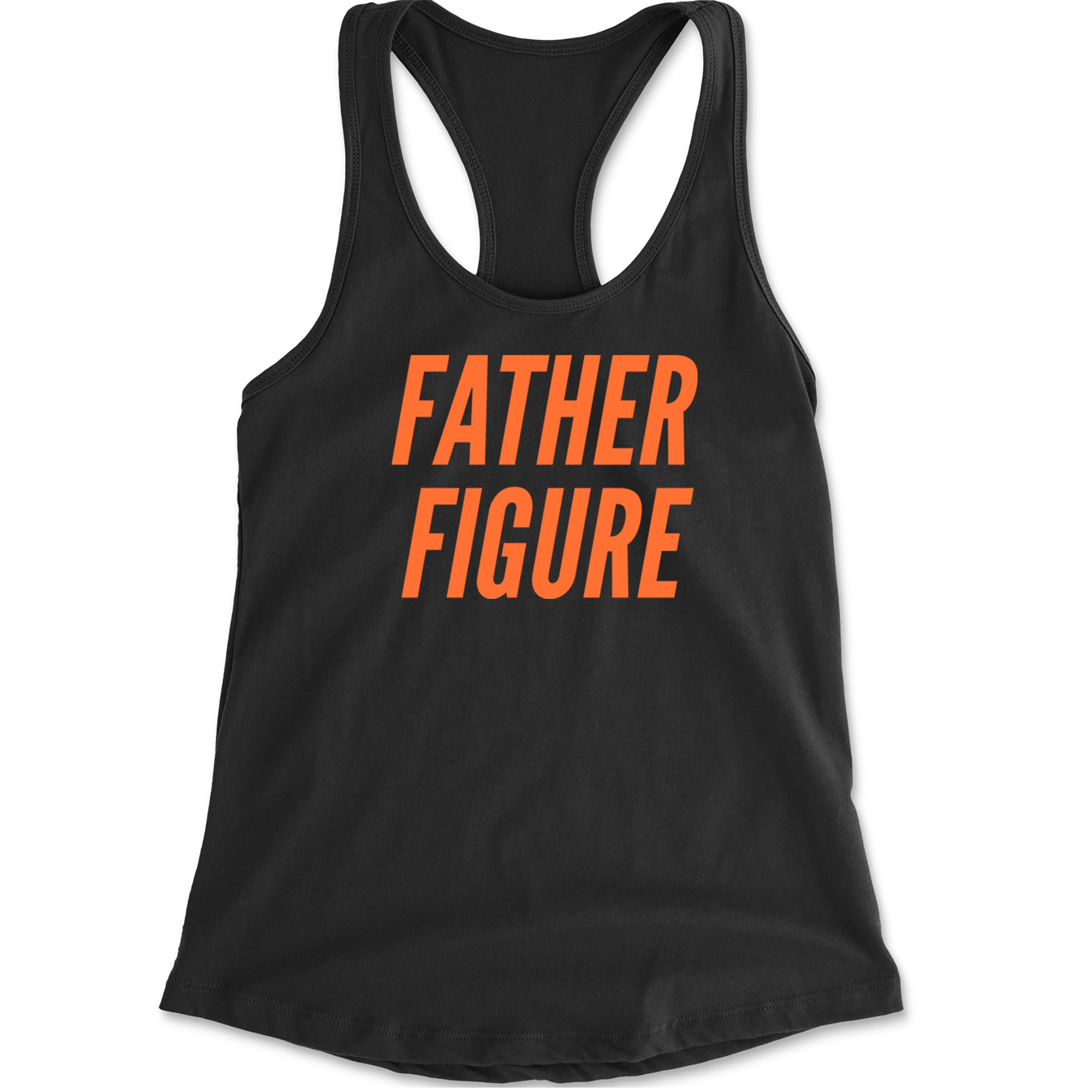 Father Figure Racerback Tank Top for Women Black