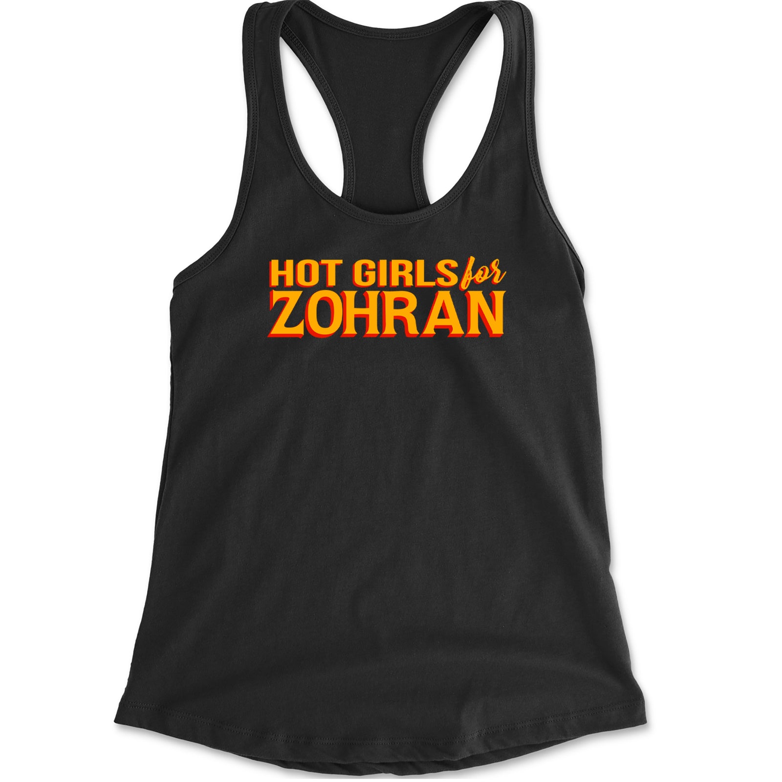 Hot Girls for Zohran Meme Racerback Tank Top for Women Navy Blue