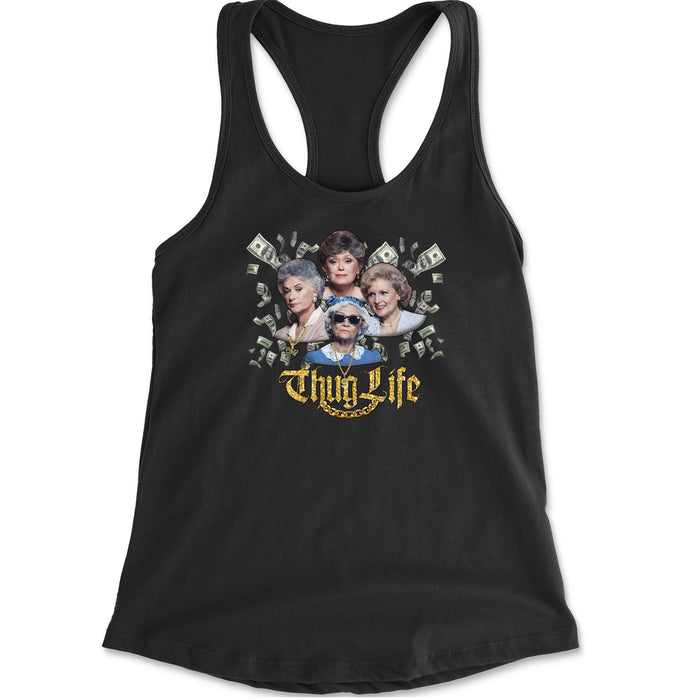 Golden Chain Thug Life Girls Racerback Tank Top for Women