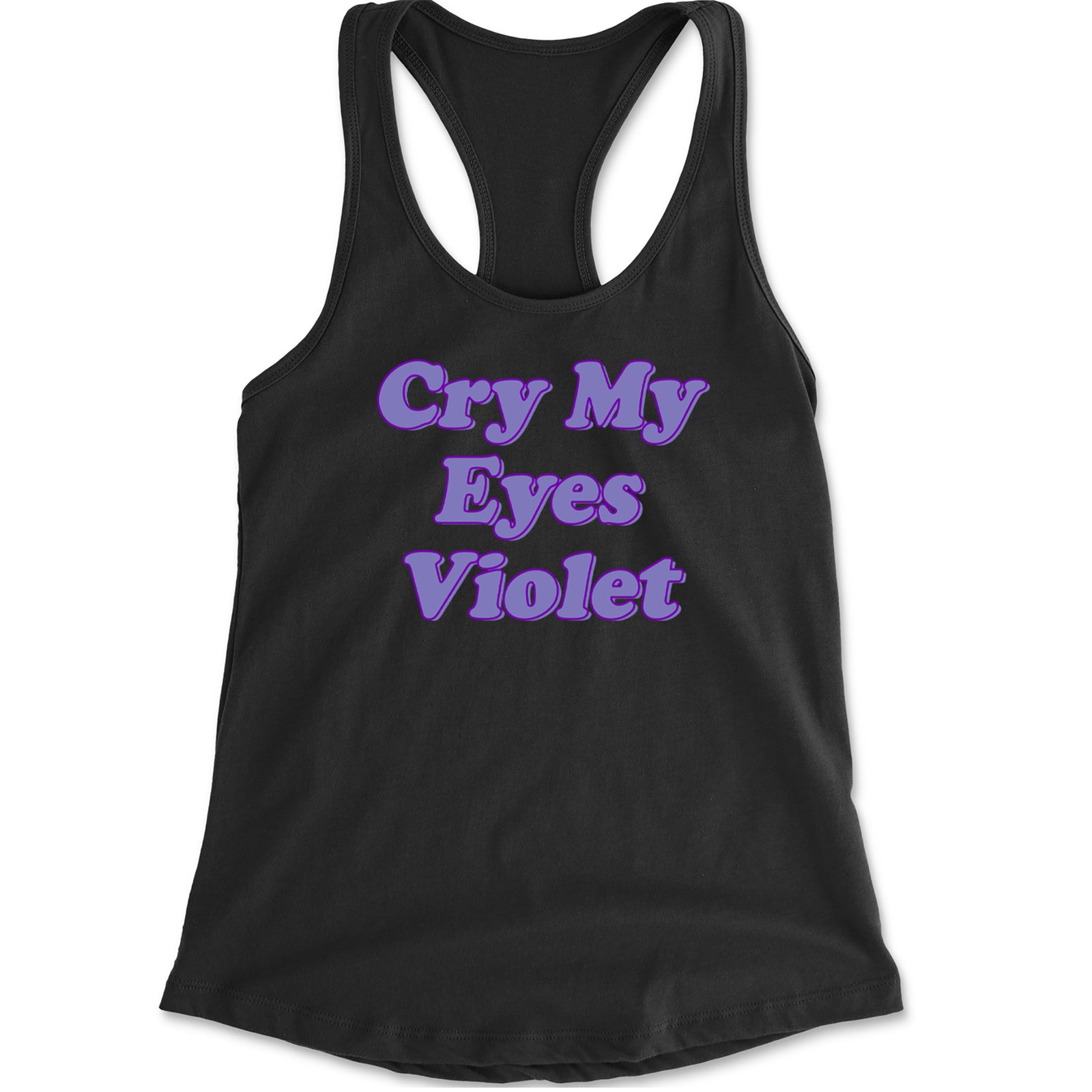 Cry My Eyes Violet Drama Queen Racerback Tank Top for Women Heather Grey