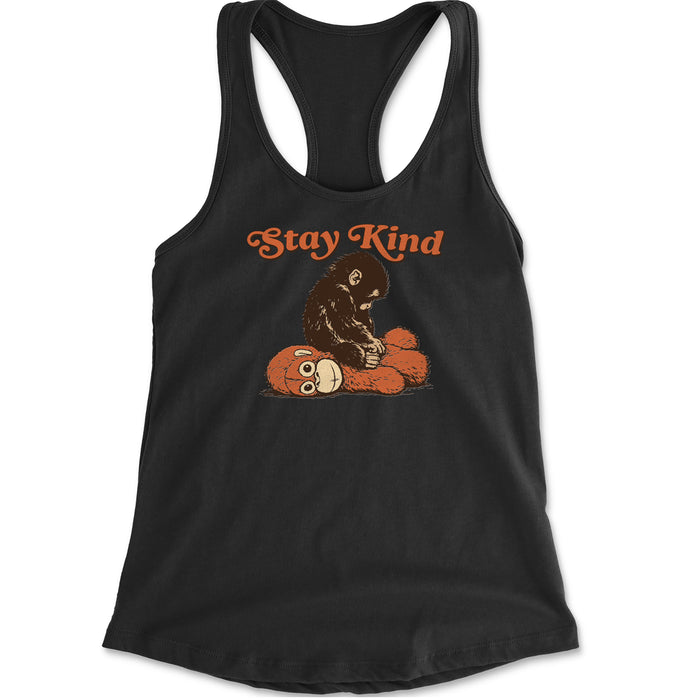 Punch Stay Kind Macaque Racerback Tank Top for Women