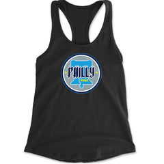 Philly Pride Liberty Bell Racerback Tank Top for Women Black