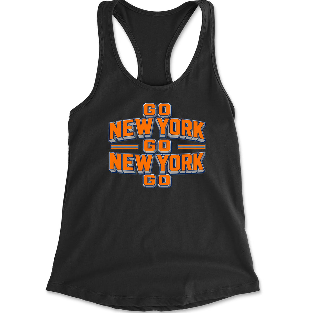 Go New York Go Basketball Racerback Tank Top for Women Black