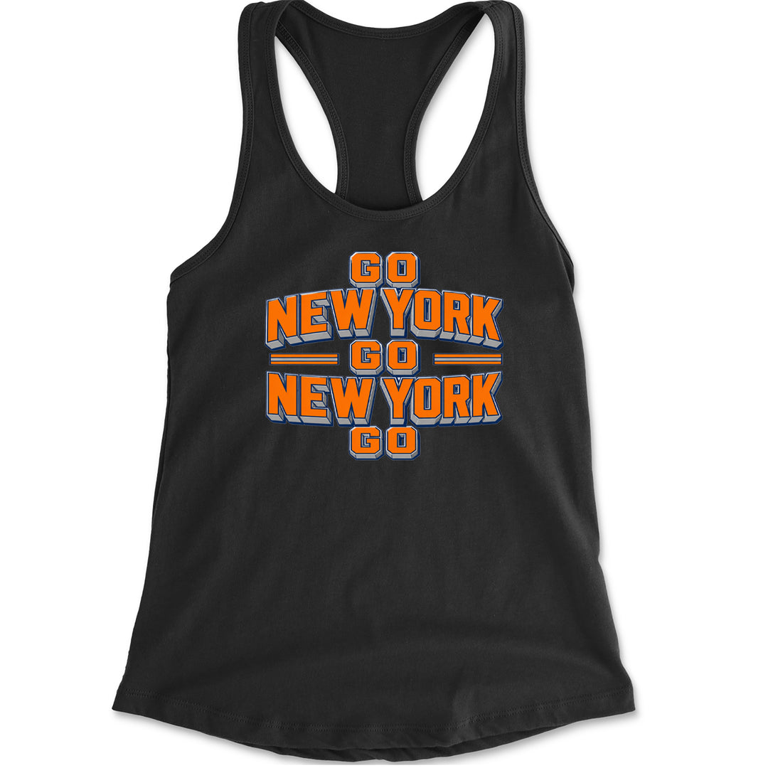 Go New York Go Basketball Racerback Tank Top for Women Black